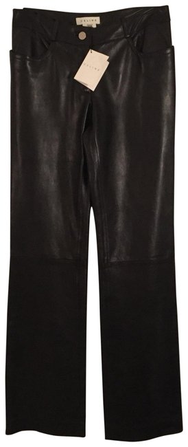 Celine New Unworn Black Lambskin Leather Boot Cut Jeans27 4, S