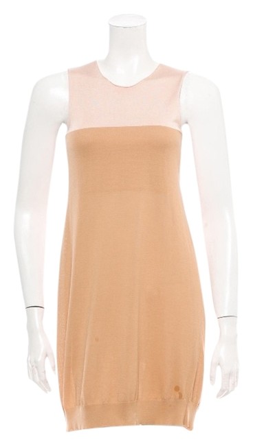 Celine Nude Sheath Above Knee Short Casual Dress6 S