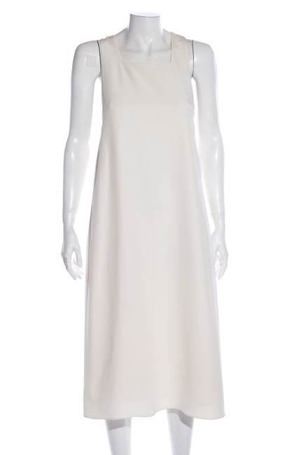 Celine Off White Silk Crepe Mid length Cocktail Dress6 S