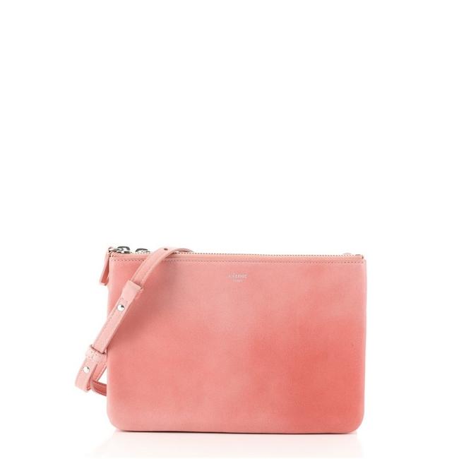 Celine Ombre Trio Small Red Leather Cross Body Bag