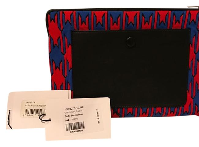 Celine Pocket PouchClutch With Blue Leather Clutch