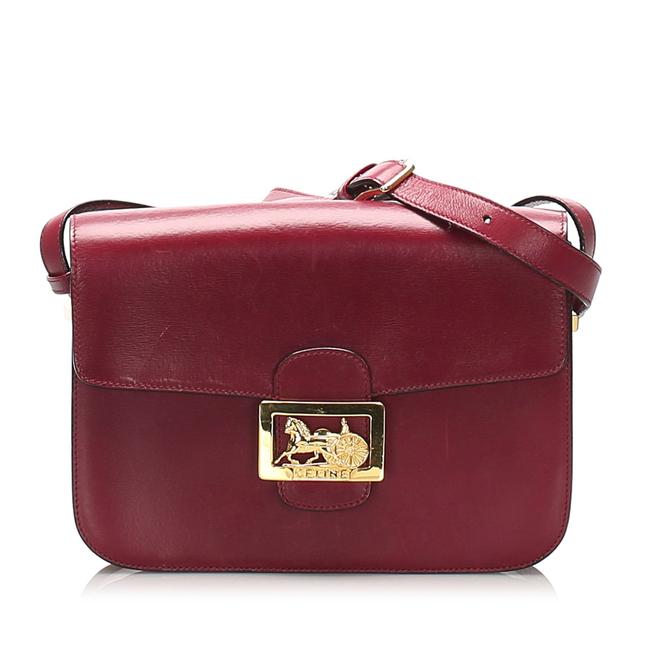 Celine Red Leather Cross Body Bag