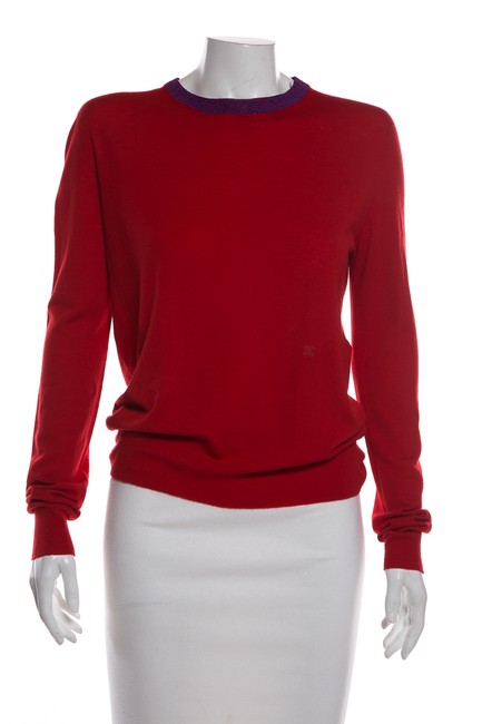 Celine Red Long Sleeve Sweater S SweatshirtHoodie6 S