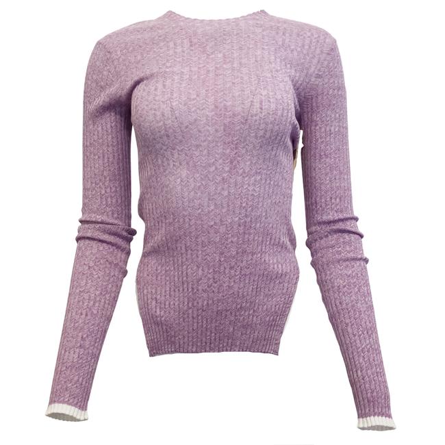 Celine Ribbed Cotton Purple Sweater