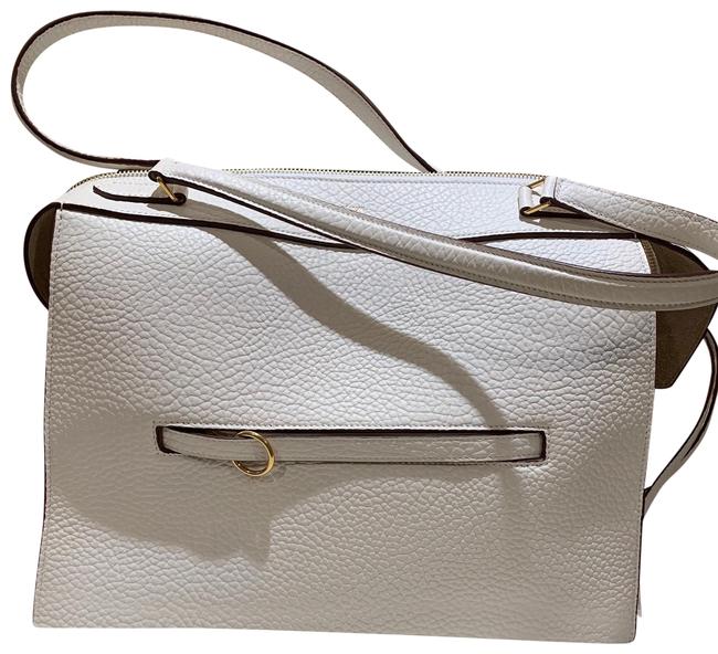 Celine Ring Winter 2015 Collection Ivory Bullhide Leather Satchel