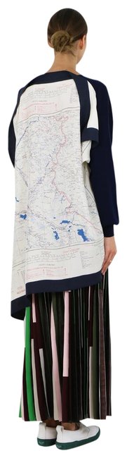 Celine Scarf Knit Map Print Sweater