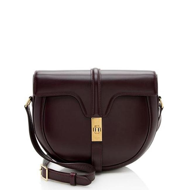 Celine Shoulder Besace Red Leather Cross Body Bag