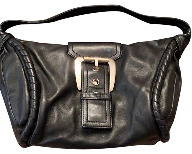 Celine Small Handbag Black Lambskin Leather Hobo Bag
