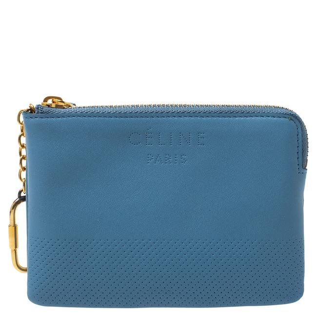 Celine Solo Perforated Leather Coin Purse Clutch