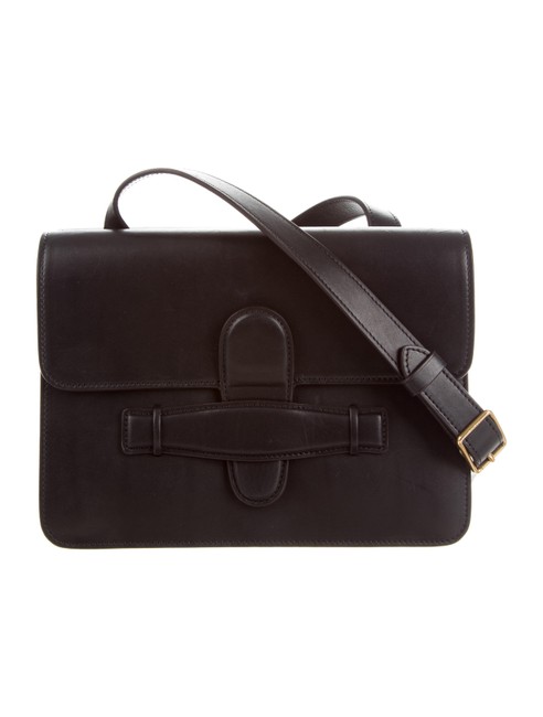 Celine Symmetrical Medium Black Leather Cross Body Bag