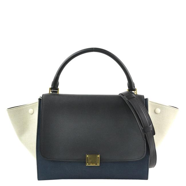 Celine Trapeze Leather Small Satchel