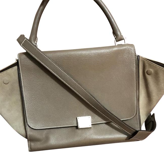 Celine Trapeze Medium Taupe Cross Body Bag