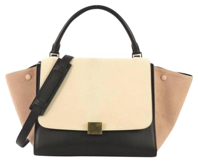 Celine Trapeze Pony Hair Medium Satchel