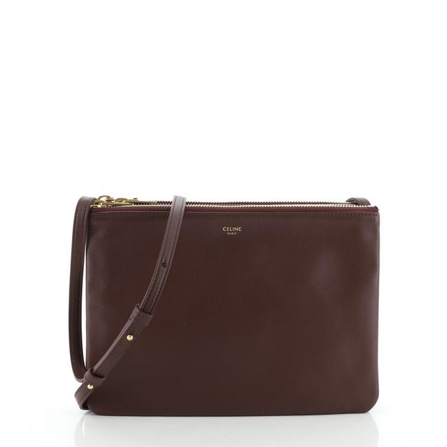Celine Trio Large Red Leather Cross Body Bag