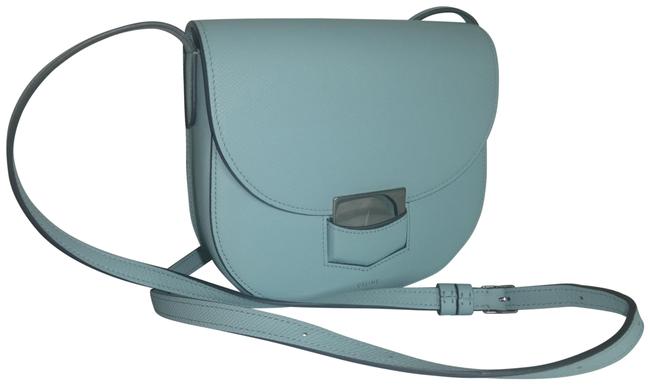 Celine Trotteur Small 2017 Baby Blue Leather Cross Body Bag