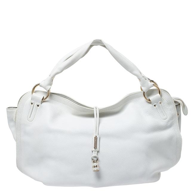 Celine White Leather Large Bittersweet Hobo Bag