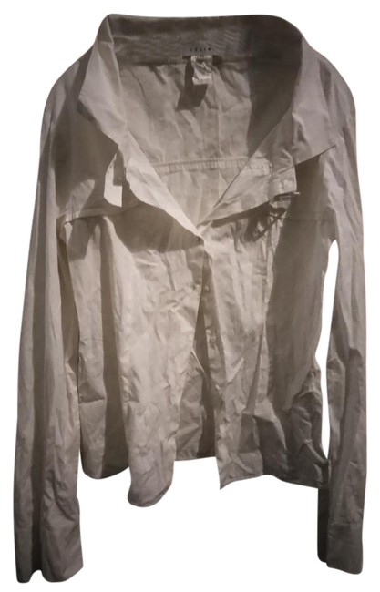 Celine White Made In France Overd Luxurious Blouse14 L