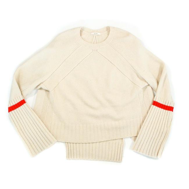 Celine XS W Phoebe Philo Yak + W Trim Us 36 Cream Red Sweater