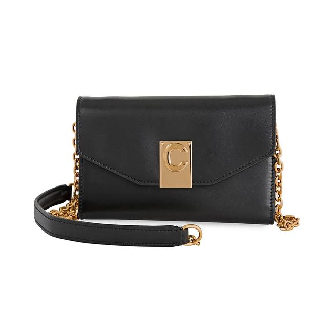 Celine XS Womens Iphone Max Handbag Black Leather Clutch