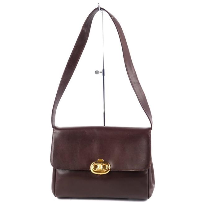 Celine 2way Triomphe Leather Ladies Brown Shoulder Bag
