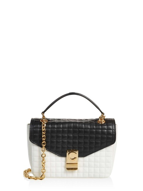 Celine #69204 BlackWhite Shoulder Bag