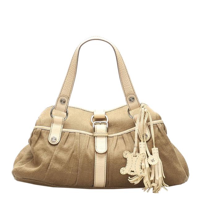 Celine Bag BrownBeige Canvas Tote