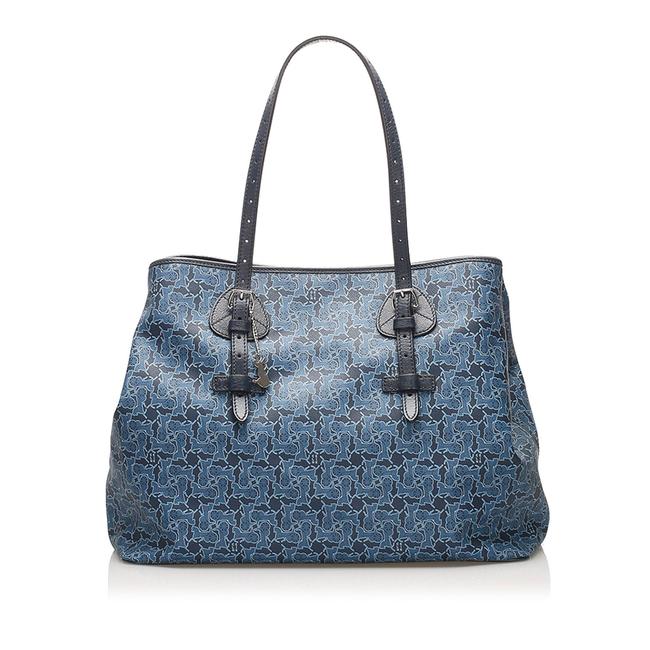 Celine Bag Carriage Blue Leather Tote