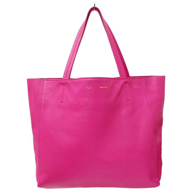 Celine Bag Horizontal Hippo Pink Leather Tote