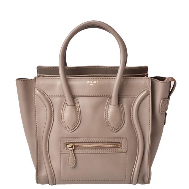 Celine Bag Luggage Grey Leather Nano Tote