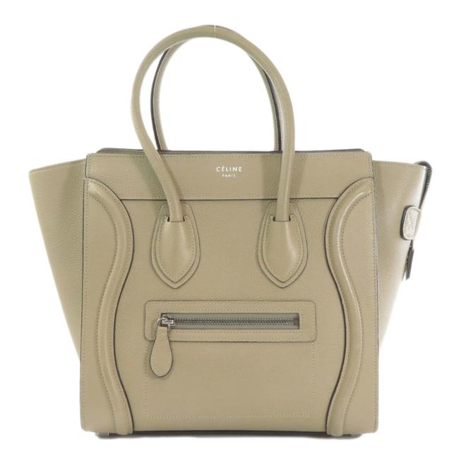 Celine Bag Luggage Micro Ladies Beige Leather Tote
