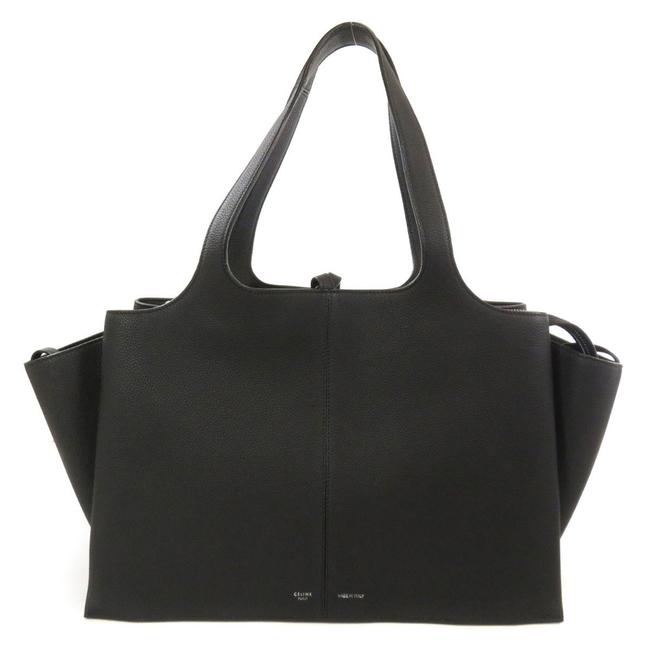 Celine Bag Trike Fold Calf Ladies Black Tote