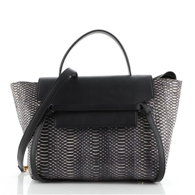 Celine Belt Bag Black Python Skin Leather Tote