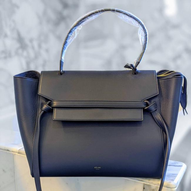 Celine Belt Bag Navy Blue Calfskin Leather Tote