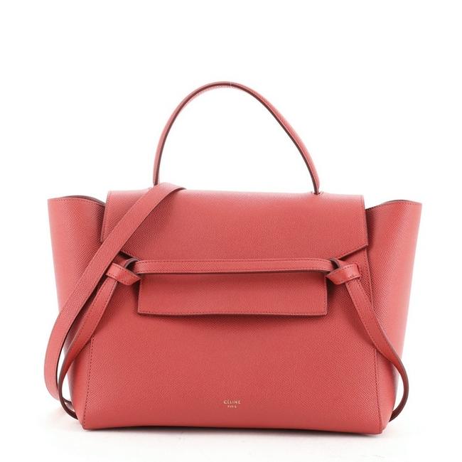 Celine Belt Bag Textured Mini Red Leather Tote
