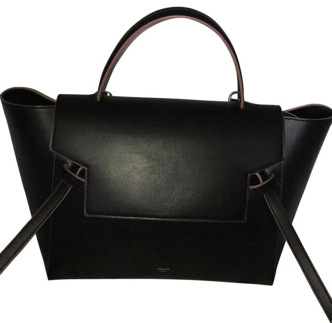 Celine Belt EspressoBlush Piping Calfskin Leather Shoulder Bag