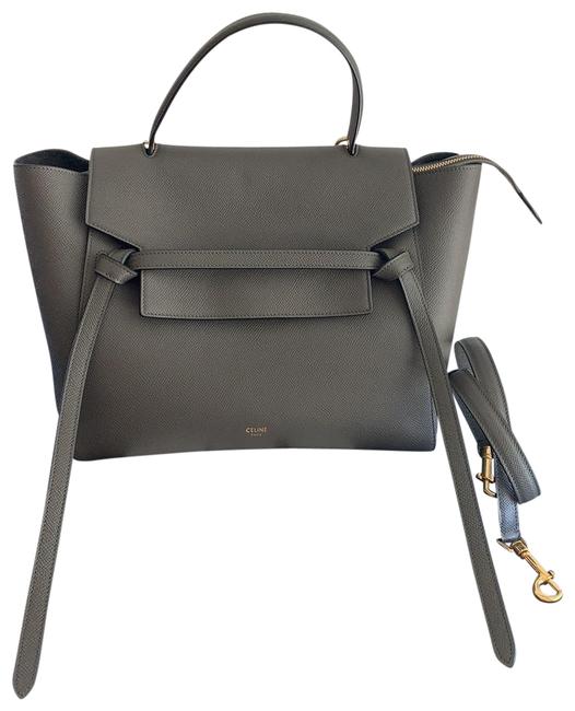 Celine Belt Mini Grey Leather Shoulder Bag