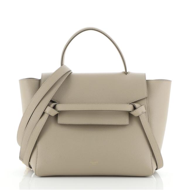 Celine Belt Textured Micro Neutral Leather Messenger Bag