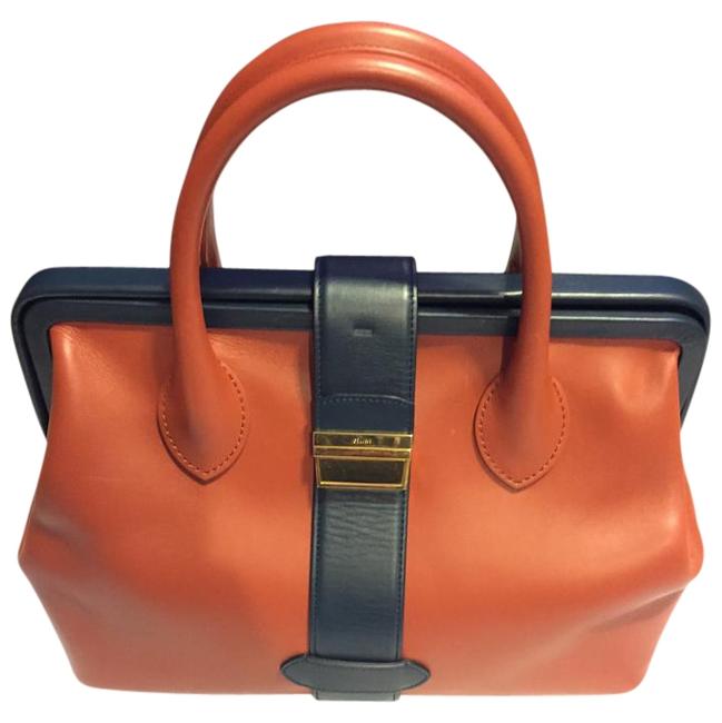 Celine Bicolor Frame Handle Limited Edition New Calf Skin Leather Tote