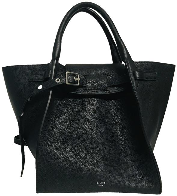 Celine Big Bag Small Black Leather Tote