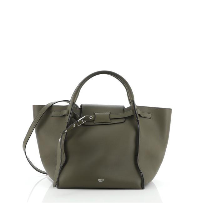Celine Big Bag Smooth Calfskin Small Green Leather Tote