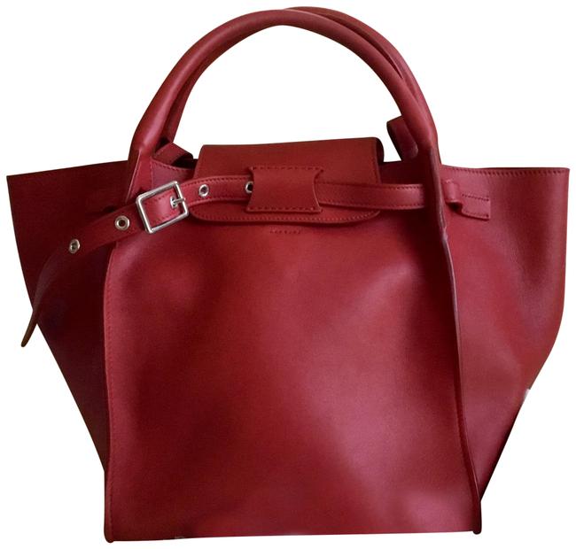 Celine Big Small Red Leather Shoulder Bag