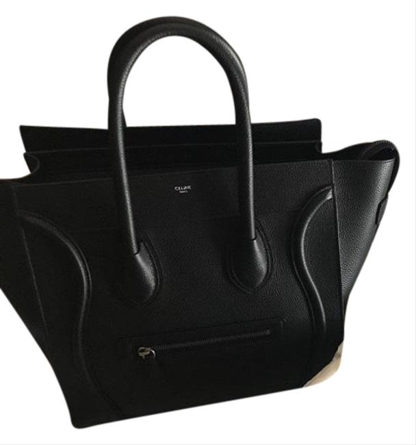 Celine Black Calfskin Leather Tote
