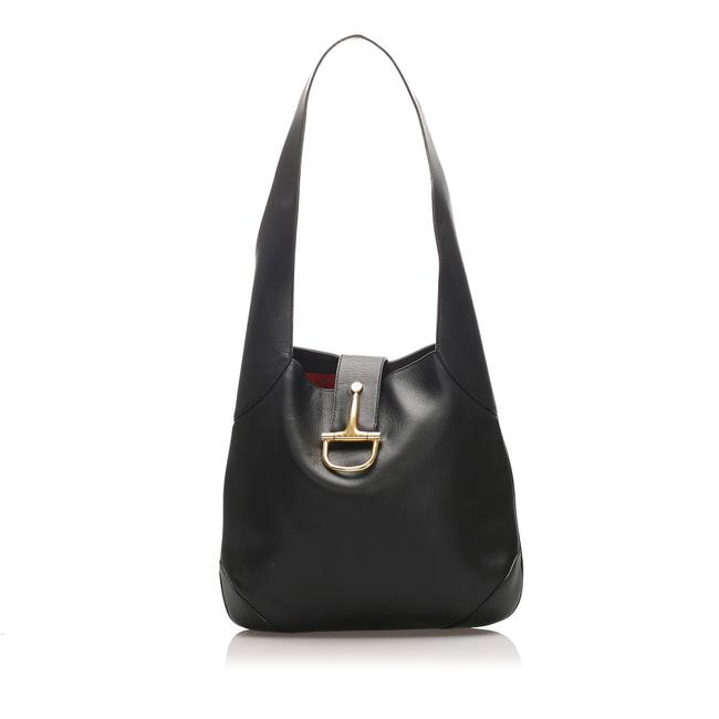 Celine Black Leather Shoulder Bag