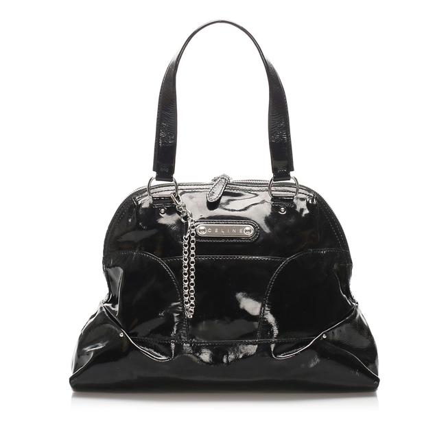 Celine Black Patent Leather Shoulder Bag