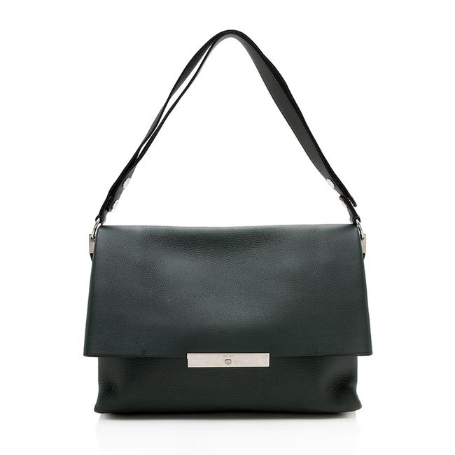 Celine Blade Shf 11662 Green Leather Shoulder Bag