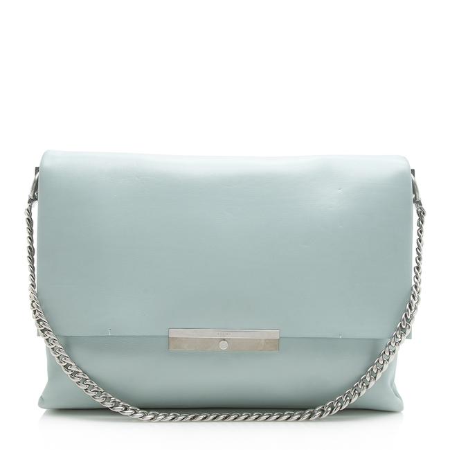 Celine Blade Shf 11730 Blue Calfskin Shoulder Bag