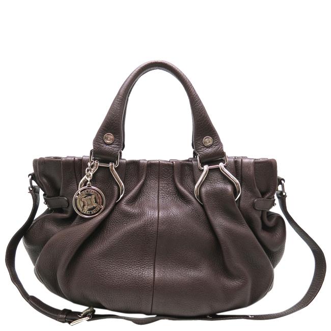 Celine Brown Leather Pillow Shoulder Bag