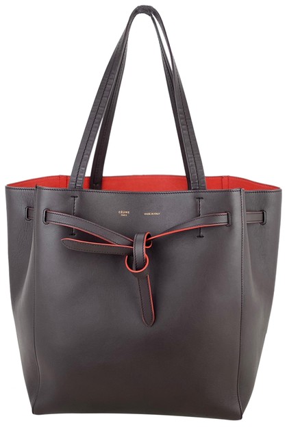 Celine Cabas Phantom Bag Belt Small with B263 Dark Brown Leather Tote