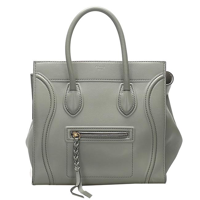 Celine Cabas Phantom Bag Luggage Grey Leather Tote