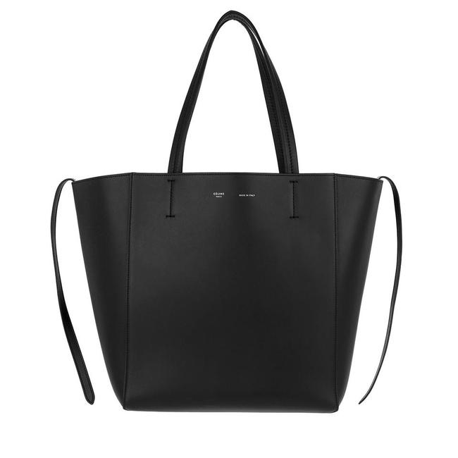 Celine Cabas Phantom Bag Small Shoulder Handbag Black Calfskin Leather Tote